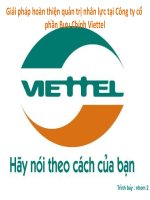 Giải pháp hoàn thiện quản trị nhân lực tại công ty cổ phần bưu chính viettel