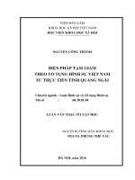 Biện pháp tạm giam theo tố tụng hình sự Việt Nam từ thực tiễn tỉnh Quảng Ngãi