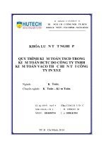 Quy trình kiểm toán tài sản cố định trong kiểm toán báo cáo tài chính do công ty kiểm toán Công ty TNHH Kiểm toán VACO thực hiện tại Công ty in XYZ