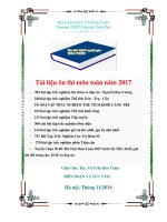 Tài liệu ôn thi THPT môn toán năm 2017