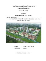 Tiểu luận đánh giá tác động môi trường của dự án khu dân cư đô thị cầu đinh 