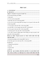 THỰC TRẠNG QUẢN LÝ NHÀ NƯỚC ĐỐI VỚI THỊ TRƯỜNG BĐS