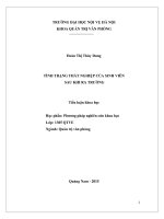 Tiểu luận khoa học Tình trạng thất nghiệp của sinh viên sau khi ra trường - Đoàn Thị Thùy Dung