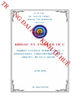 Nghiên cứu và xây dựng khung năng lực nhân viên phòng nhân sự tại Công ty Cổ Phần Dệt – May Huế