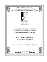 Hoạch định chiến lược phát triển ngành thuốc lá của tổng công ty thuốc lá việt nam đến năm 2020