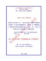 Nâng cao chất lượng dịch vụ công trong lĩnh vực giao thông đường bộ tại phòng cảnh sát giao thông đường bộ   đường sắt công an tỉnh thừa thiên huế 