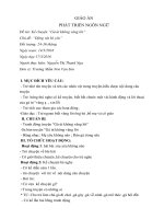 Gíao án phát triển ngôn ngữ cho trẻ mầm non đề tài kể chuyện gà út không vâng lời