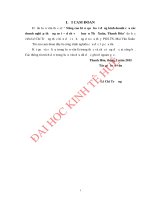 Nâng cao hiệu quả hoạt động kinh doanh của các doanh nghiệp thương mại – dịch vụ ở huyện thọ xuân, thanh hóa 