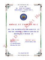 Đánh giá thực trạng phân loại, thu gom và xử lý rác thải sinh hoạt tại thị xã hoàng mai, tỉnh nghệ an 