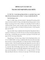 Bình luận bản án tranh chấp hợp đồng bảo hiểm