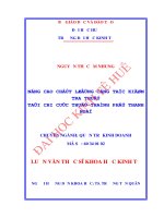 Nâng cao chất lượng công tác kiểm tra thuế tại chi cục thuế thành phố thanh hoá 