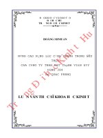 Nâng cao năng lực cạnh tranh trong đấu thầu của công ty TNHH một thành viên xây dựng 384   bộ quốc phòng 
