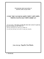 Vận dụng các kiến thức liên môn lịch sử địa lý và giáo dục công dân để giảng dạy môn giáo dục quốc phòng   an ninh