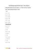 Giải bài tập trang 56 SGK Toán 2: Tìm số bị trừ