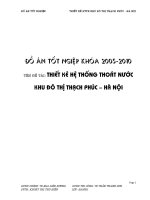 Khóa luận thiết kế hệ thống thoát nước và xử lý nước thải khu đô thị thạnh phúc thủ đô hà nội 