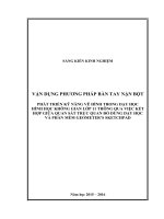 SÁNG KIẾN KINH NGHIỆM PHÁT TRIỂN KỸ NĂNG VẼ HÌNH KẾT HỢP GIỮA ĐỒ DÙNG DẠY HỌC VÀ GEOMETER’S SKETCHPAD
