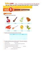 Bài tập Tiếng Anh lớp 8 Chương trình mới Unit 1: Leisure activities