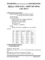 Tính toán thiết kế mong cọc sở giao thông vận tải tỉnh tây ninh 