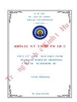 Các yếu tố ảnh hưởng đến quyết định mua bảo hiểm nhân thọ prudential tại thị trường thành phố huế 