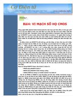 Vi mạch họ CMOS, cấu tạo và chức năng hoạt động.