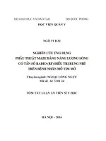 Nghiên cứu ứng dụng phẫu thuật Maze bằng năng lượng sóng có tần số Radio (RF) điều trị rung nhĩ trên bệnh nhân mổ tim mở