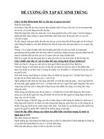 ĐỀ CƯƠNG ôn tập ký SINH TRÙNG 