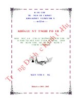 Ảnh hưởng của nước thải cụm công nghiệp thủy phương đến hoạt động sản xuất và đời sống người dân phường thủy phương, thị xã hương thủy, tỉnh thừa thiên huế 