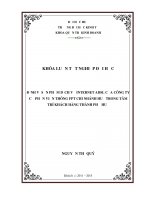 Định vịsản phẩm dịch vụ internet ADSL của công ty cổ phần viễn thông FPT chi nhánh huế trong tâm trí khách hàng thành phố huế 