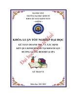 Kế toán doanh thu và xác định kết quả kinh doanh tại khách sạn hương giang resort  spa 