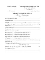 Mẫu biên bản họp hội đồng quản trị