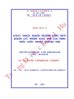 Giải pháp hoàn thiện công tác quản lý thuế giá trị gia tăng tại cục thuế quảng trị 