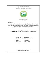 Nghiên cứu ảnh hưởng của một số loại phân bón đến sinh trưởng, phát triển của hoa lily yelloween trong vụ hè thu 2014 tại thái nguyên 