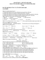 CHUYÊN đề 2 tốc độ phản ứng và cân bằng hóa học