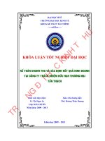 Kế toán doanh thu và xác định kết quả kinh doanh tại công ty trách nhiệm hữu hạn thương mại tấn thạch 
