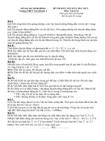 de thi Bán Kỳ 1 lop 10 nam 2016-2017