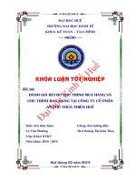 Đánh giá rủi ro chu trình mua hàng và chu trình bán hàng tại công ty cổ phần an phú thừa thiên huế 