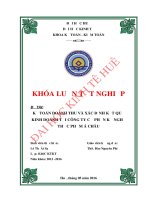 kế toán doanh thu và xác định kết quả kinh doanh tại công ty cổ phẩn kỹ nghệ thực phẩm á châu 
