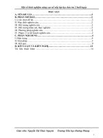 Sáng kiến kinh nghiệm một số kinh nghiệm nâng cao nề nếp lớp học bán trú 2 buổi ngày