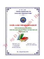 Hiệu quả sản xuất hồ tiêu trên địa bàn xã cam chính, huyện cam lộ, tỉnh quảng trị 