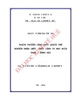 Hoàn thiện công tác quản trị nguồn nhân lực tại công ty may hòa thọ   đông hà 