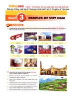Bài tập Tiếng Anh lớp 8 Chương trình mới Unit 3: Peoples of Vietnam