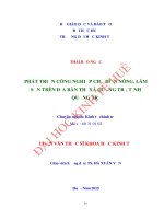 Phát triển công nghiệp chế biến nông, lâm sản trên địa bàn thị xã quảng trị, tỉnh quảng trị 