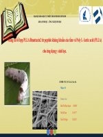 Bài thuyết trình nhóm màng tái tổ hợp PLLA bmattacin2 từ peptide kháng khuẩn của tằm và poly l  lactic acid (PLLA) cho ứng dụng y sinh học
