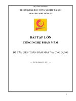 Bài tập lớn công nghệ phần mềm điện toán đám mây và ứng dụng