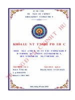 Ảnh hưởng của thu hồi đất sản xuất nông nghiệp đến sinh kế người dân tại xã thanh thuỷ, huyện thanh chương, tỉnh nghệ an 