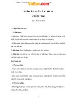 Giáo án ngữ văn lớp 11 bài chiều tối