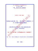 Nâng cao chất lượng nguồn nhân lực tại VNPT thanh hoá 