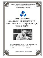 quá trình hình thành và phát triển mặt trận dân tộc thống nhất