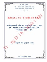 Đánh giá tác động môi trường dự án nạo vét sông ngự hà – thành phố huế 