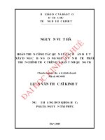 Hoàn thiện công tác quản lý các dự án đầu tư xây dựng cơ bản sử dụng nguồn vốn hỗ trợ phát triển chính thức trên địa tỉnh quảng trị 
